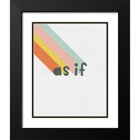 Rainbow Words I Black Modern Wood Framed Art Print with Double Matting by Hershey, Moira