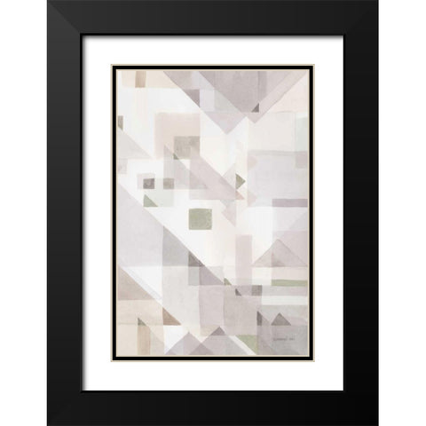 Try Angles IV Neutral Sage Black Modern Wood Framed Art Print with Double Matting by Nai, Danhui