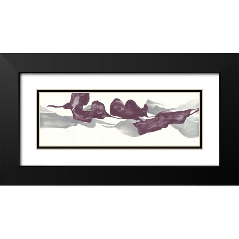 Plum and Gray IV Black Modern Wood Framed Art Print with Double Matting by Paschke, Chris