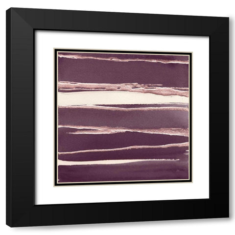 Rose Gold II Purple Black Modern Wood Framed Art Print with Double Matting by Paschke, Chris