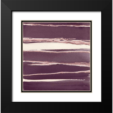 Rose Gold II Purple Black Modern Wood Framed Art Print with Double Matting by Paschke, Chris