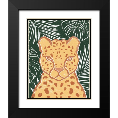 Jungle II Green Black Modern Wood Framed Art Print with Double Matting by Hershey, Moira