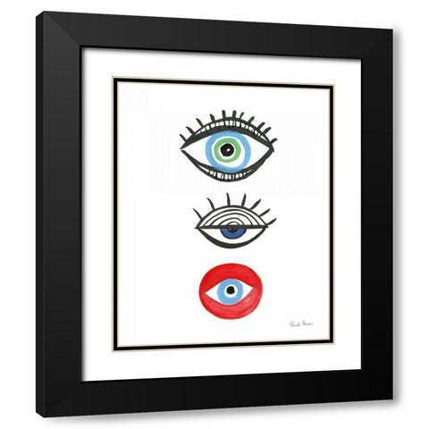 The Stare II Black Modern Wood Framed Art Print with Double Matting by Zaman, Farida