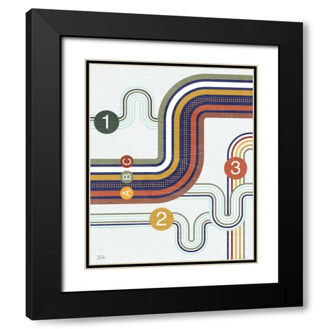 Retro Subway I Black Modern Wood Framed Art Print with Double Matting by Averinos, Melissa