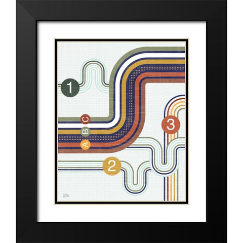 Retro Subway I Black Modern Wood Framed Art Print with Double Matting by Averinos, Melissa