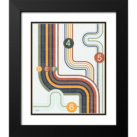 Retro Subway II Black Modern Wood Framed Art Print with Double Matting by Averinos, Melissa