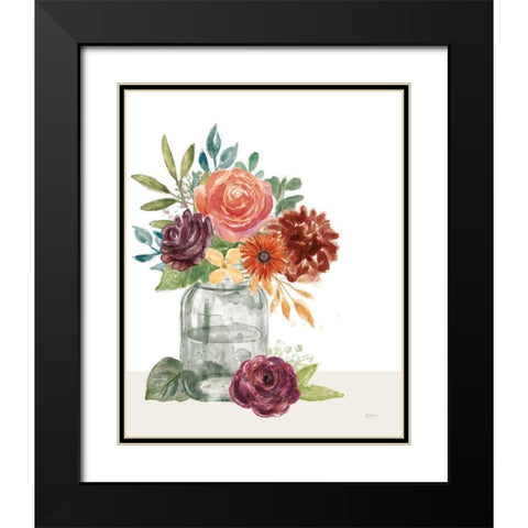 Flower Fest VI Green Jar Black Modern Wood Framed Art Print with Double Matting by Urban, Mary