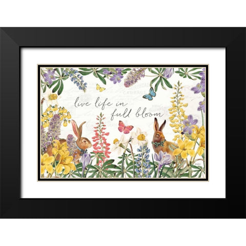 Easter Garden I Bow Tie Black Modern Wood Framed Art Print with Double Matting by Pertiet, Katie