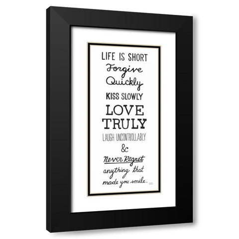 No Regrets Black Modern Wood Framed Art Print with Double Matting by Mullan, Michael