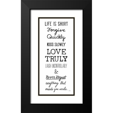 No Regrets Black Modern Wood Framed Art Print with Double Matting by Mullan, Michael