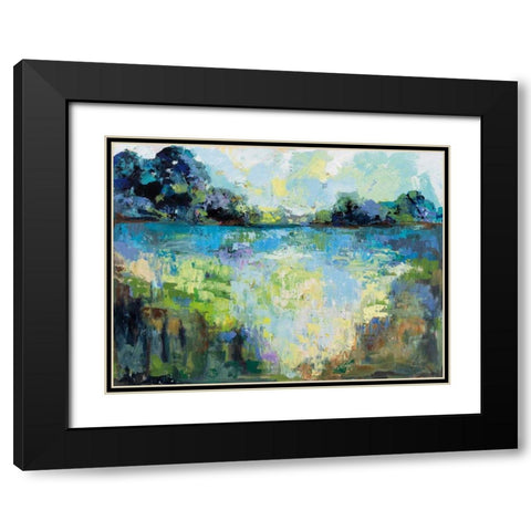 Tranquility Black Modern Wood Framed Art Print with Double Matting by Vertentes, Jeanette