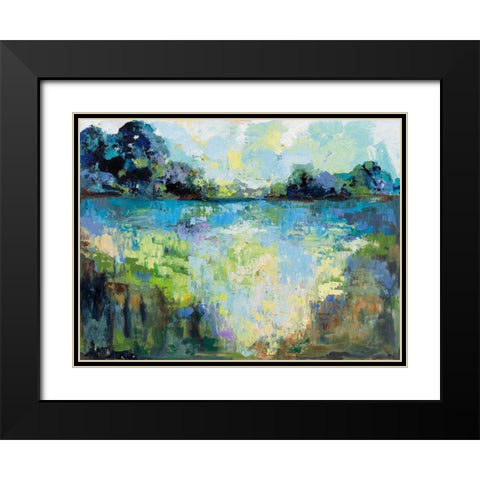 Tranquility Black Modern Wood Framed Art Print with Double Matting by Vertentes, Jeanette