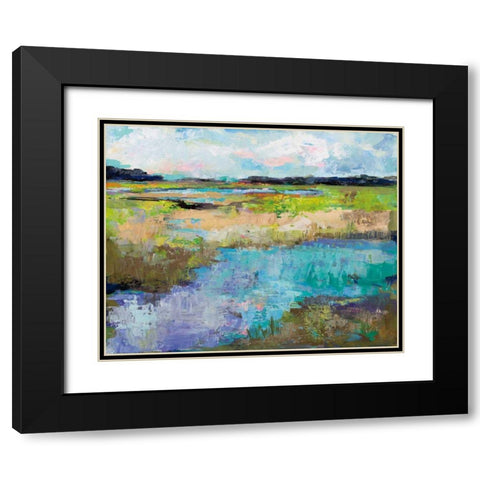 At Peace Black Modern Wood Framed Art Print with Double Matting by Vertentes, Jeanette