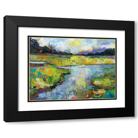 Reflections Black Modern Wood Framed Art Print with Double Matting by Vertentes, Jeanette