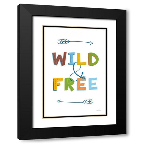 Wild and Free Black Modern Wood Framed Art Print with Double Matting by Thorns, Becky