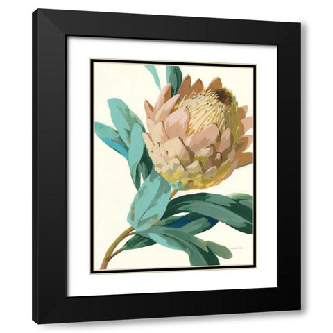 Jewel of the Garden I Black Modern Wood Framed Art Print with Double Matting by Nai, Danhui