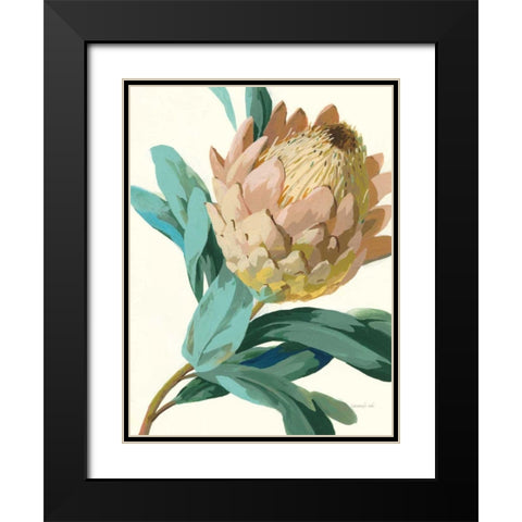 Jewel of the Garden I Black Modern Wood Framed Art Print with Double Matting by Nai, Danhui