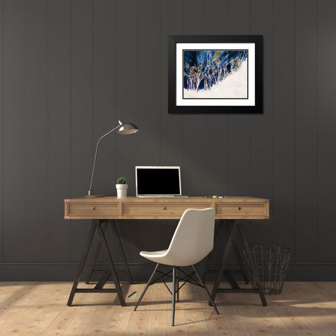 Snowy Night Black Modern Wood Framed Art Print with Double Matting by Griggs, Jan