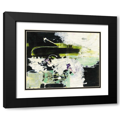 Green White and Black Black Modern Wood Framed Art Print with Double Matting by Griggs, Jan