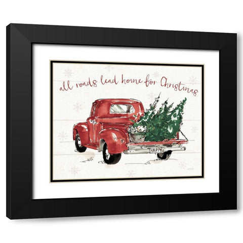 Modern Farmhouse IX Christmas Dark Black Modern Wood Framed Art Print with Double Matting by Tavoletti, Anne