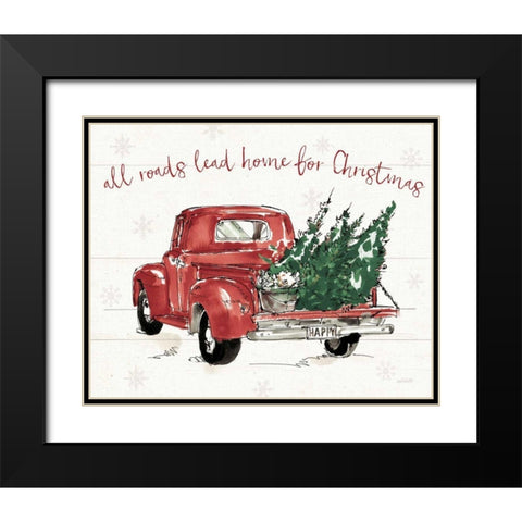 Modern Farmhouse IX Christmas Dark Black Modern Wood Framed Art Print with Double Matting by Tavoletti, Anne