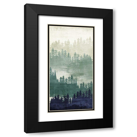 Mountainscape Navy Panel II Black Modern Wood Framed Art Print with Double Matting by Mullan, Michael