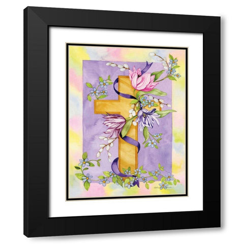 Eastertime Black Modern Wood Framed Art Print with Double Matting by McKenna, Kathleen Parr