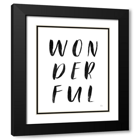 Bold Words I Black Modern Wood Framed Art Print with Double Matting by Marshall, Laura