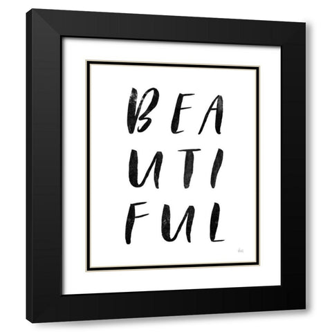 Bold Words II Black Modern Wood Framed Art Print with Double Matting by Marshall, Laura