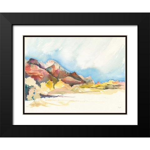 Western Vista Black Modern Wood Framed Art Print with Double Matting by Rice, Kristy