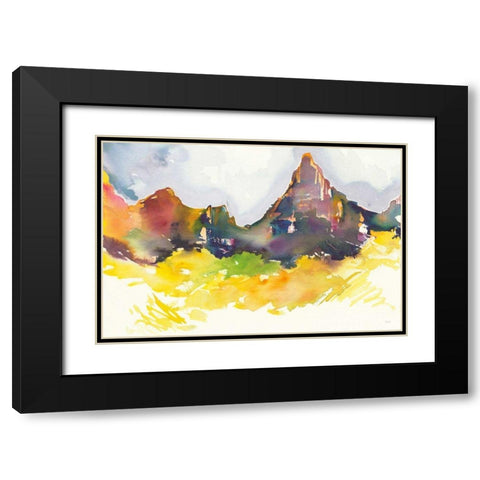 Western Slope Black Modern Wood Framed Art Print with Double Matting by Rice, Kristy