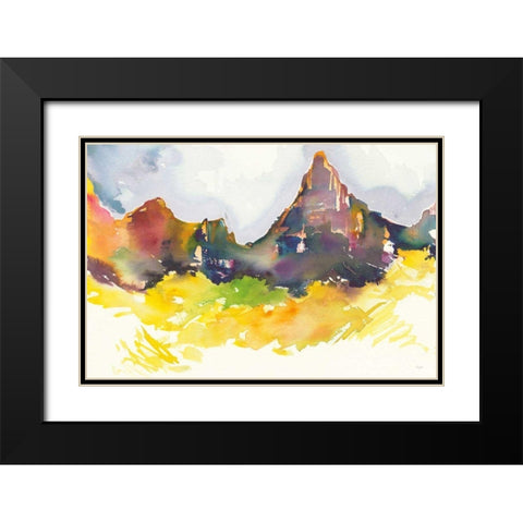 Western Slope Black Modern Wood Framed Art Print with Double Matting by Rice, Kristy