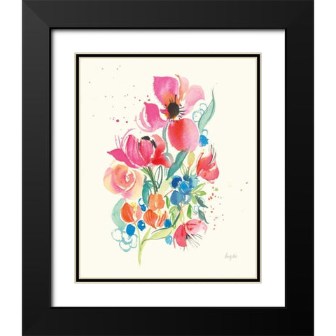 Bright Bouquet Black Modern Wood Framed Art Print with Double Matting by Rice, Kristy