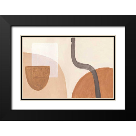 Sandy Balance I Black Modern Wood Framed Art Print with Double Matting by Urban, Mary