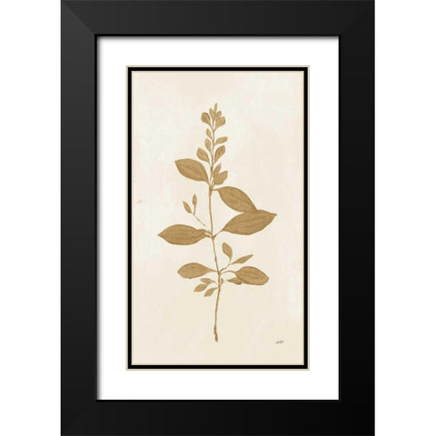 Botanical Study VIII Gold Black Modern Wood Framed Art Print with Double Matting by Purinton, Julia