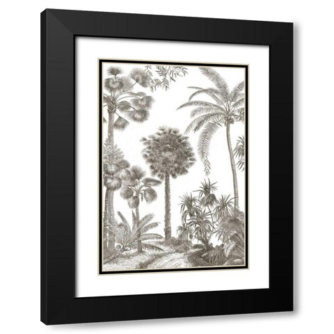 Palm Oasis I Black Modern Wood Framed Art Print with Double Matting by Wild Apple Portfolio