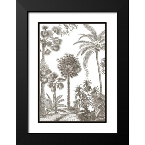 Palm Oasis I Black Modern Wood Framed Art Print with Double Matting by Wild Apple Portfolio