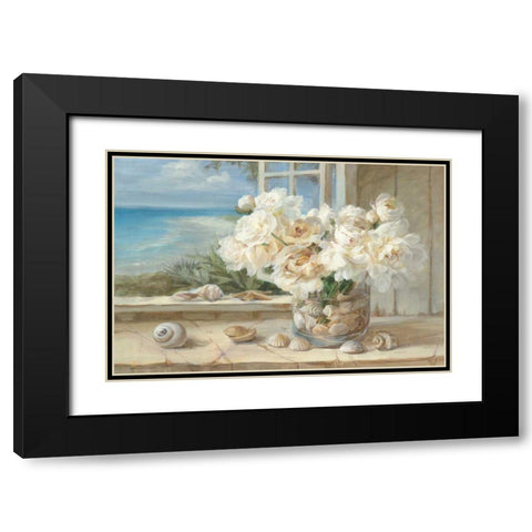 By the Sea Black Modern Wood Framed Art Print with Double Matting by Nai, Danhui