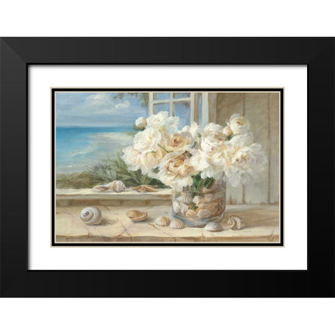 By the Sea Black Modern Wood Framed Art Print with Double Matting by Nai, Danhui