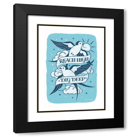 Reach High Black Modern Wood Framed Art Print with Double Matting by Snowdon, Alexandra