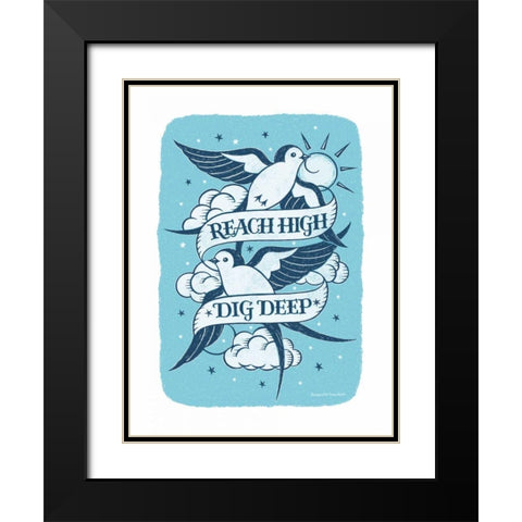 Reach High Black Modern Wood Framed Art Print with Double Matting by Snowdon, Alexandra