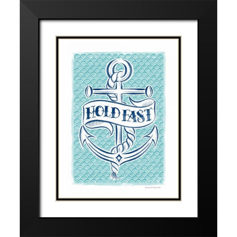 Hold Fast Black Modern Wood Framed Art Print with Double Matting by Snowdon, Alexandra