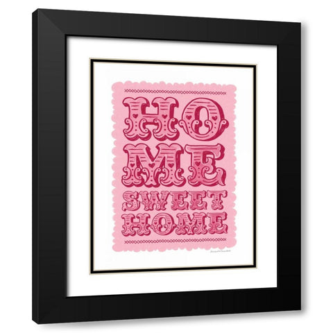 Home Sweet Home Black Modern Wood Framed Art Print with Double Matting by Snowdon, Alexandra
