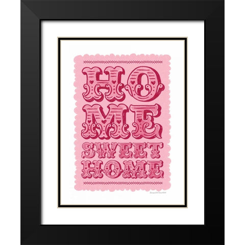 Home Sweet Home Black Modern Wood Framed Art Print with Double Matting by Snowdon, Alexandra