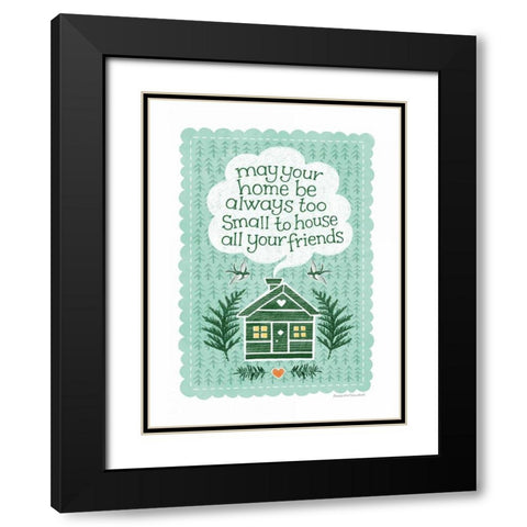 Friends at Home Black Modern Wood Framed Art Print with Double Matting by Snowdon, Alexandra