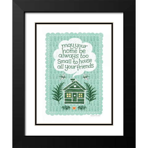 Friends at Home Black Modern Wood Framed Art Print with Double Matting by Snowdon, Alexandra