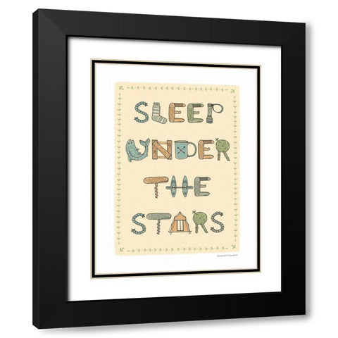 Sleep Under the Stars Black Modern Wood Framed Art Print with Double Matting by Snowdon, Alexandra