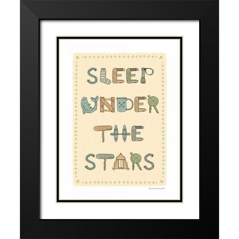 Sleep Under the Stars Black Modern Wood Framed Art Print with Double Matting by Snowdon, Alexandra