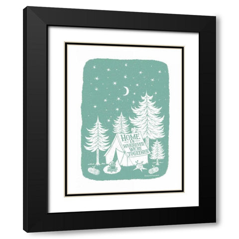 Home Together Black Modern Wood Framed Art Print with Double Matting by Snowdon, Alexandra