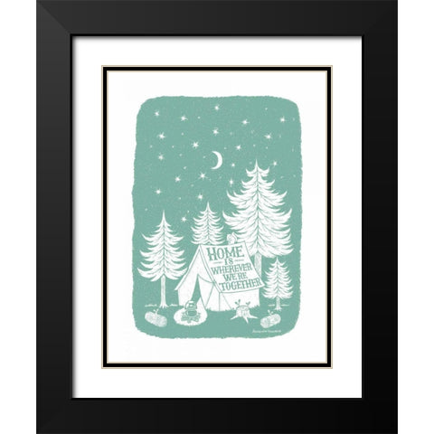 Home Together Black Modern Wood Framed Art Print with Double Matting by Snowdon, Alexandra